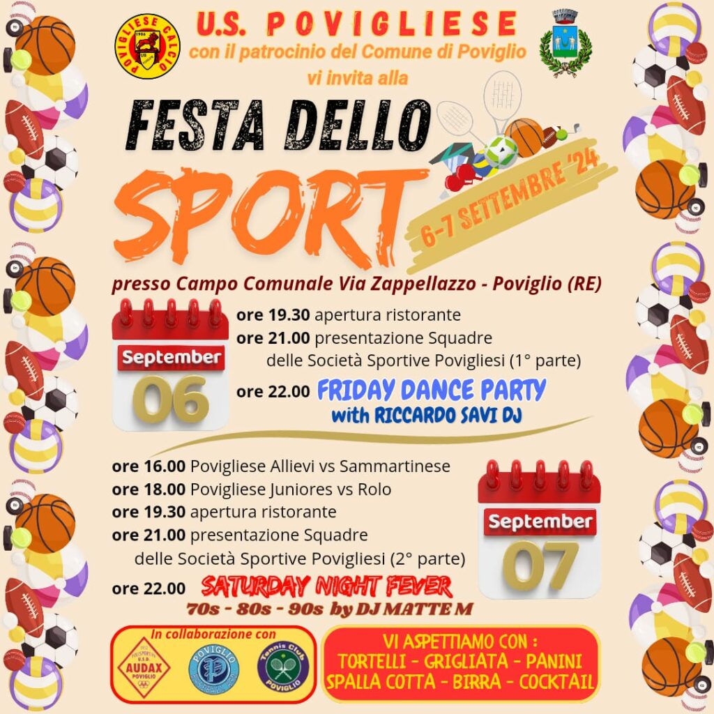 locandina festa dello sport