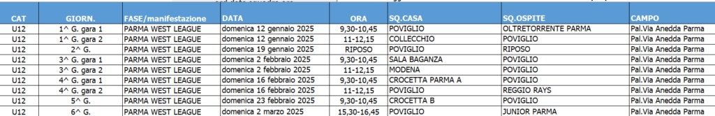 west league calendario